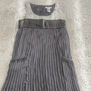 Alice + Olivia Pleated Dress with Sequins/Pockets